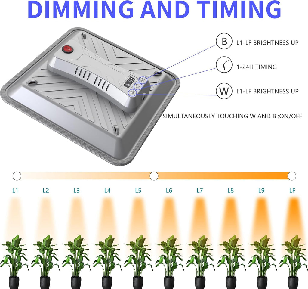 CTLite 60W UV IR 2 channel 10Level Dimming Timing Full Spectrum LED Grow Light For Indoor Horticulture