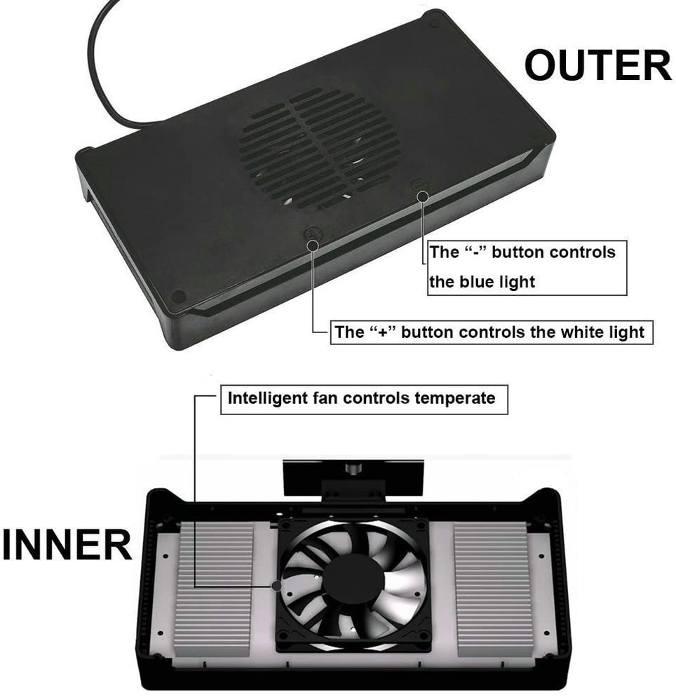 CTLite 30W LED Aquarium Light:2 channels for nano tank